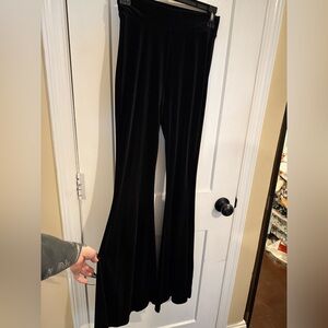 Gothic velvet flare pants